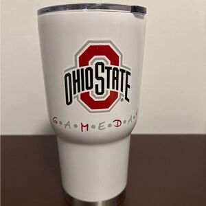 Ohio State White Insulated Travel Tumbler - Official Team Logo